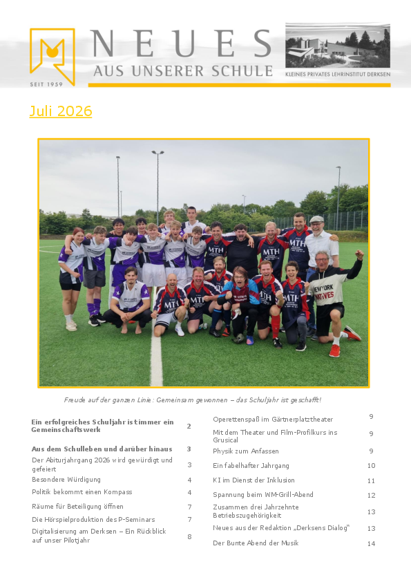 Seite 1 Newsletter Juli 2026