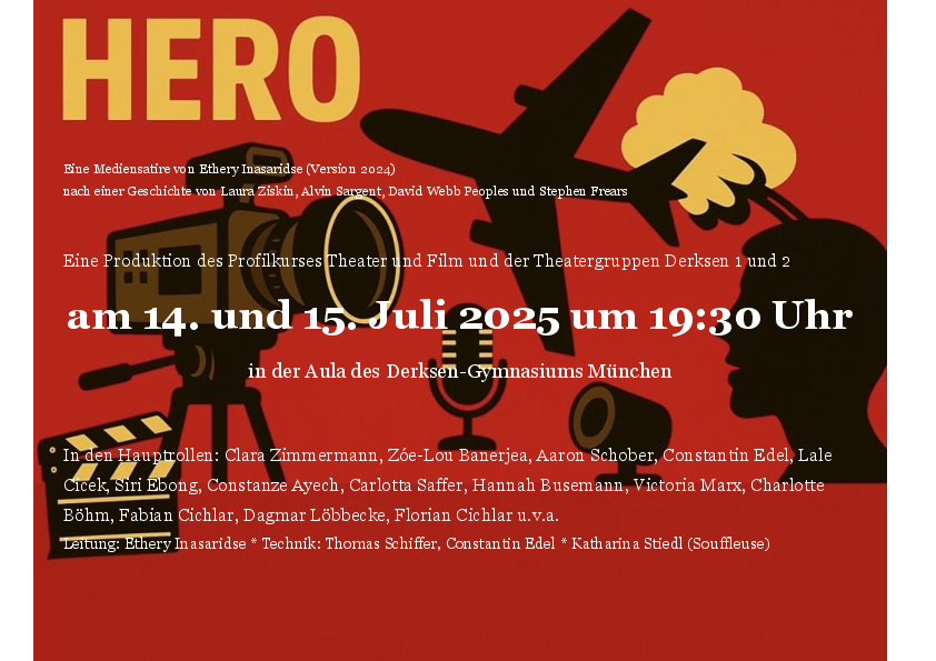 Poster Theateraufführung Hero