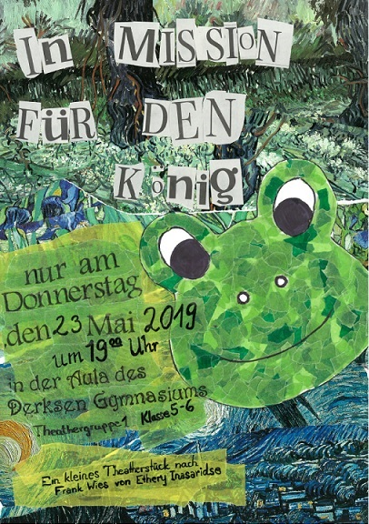 Plakat mit Hinweis auf Theateraufführung Plakat mit Hinweis auf Theateraufführung